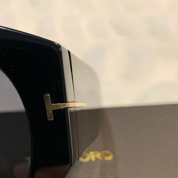Tom Ford Black and Gold Sunglasses - Picture 8 of 12